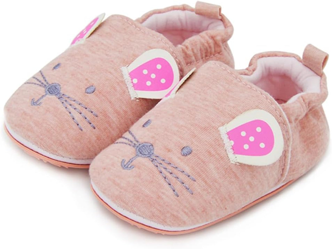 Toddler Baby Boys Girls Shoes Non Skid Slipper Sneaker Moccasins Infant First Walker House Walking Crib Shoes(6-24 Months)