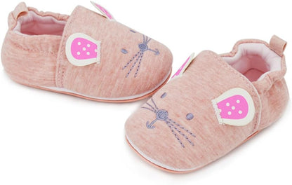 Toddler Baby Boys Girls Shoes Non Skid Slipper Sneaker Moccasins Infant First Walker House Walking Crib Shoes(6-24 Months)