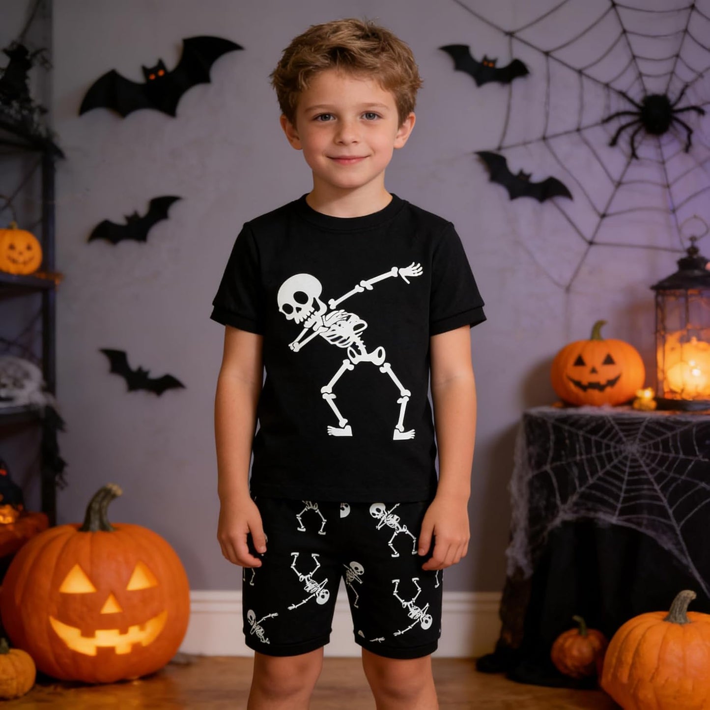 Boys Short Sleeve Pajamas Kids Summer Pjs Children Pajamas